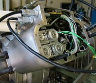 High Temperature two axis traverse system (in situ on gas turbine)